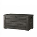 Aufbewahrungsbox 120 x 60 x 63 cm Kunststoff Anthrazit mit Klappdeckel für Garten