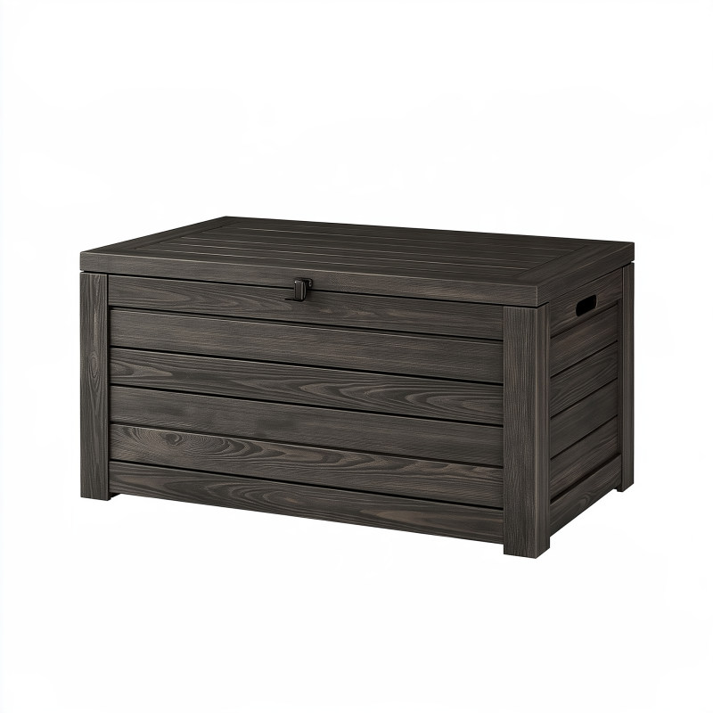 Garten-Aufbewahrungsbox 120 x 61 x 63 cm Kunststoff Anthrazit mit Klappdeckel