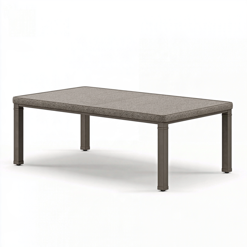 Gartentisch 180 x 90 x 75 cm Taupe Metall rechteckig für den Außenbereich