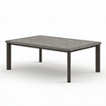 Gartentisch 160 x 90 x 75 cm Metall Anthrazit Grau rechteckig moderner Außenbereich