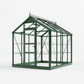 Garten Gewächshaus 190 x 190 x 240 cm Metall Glas Grün freistehend