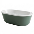 Freistehende Badewanne 170 x 75 cm aus Acryl Grün Weiß oval modernes Design